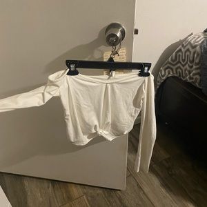 White crop top
